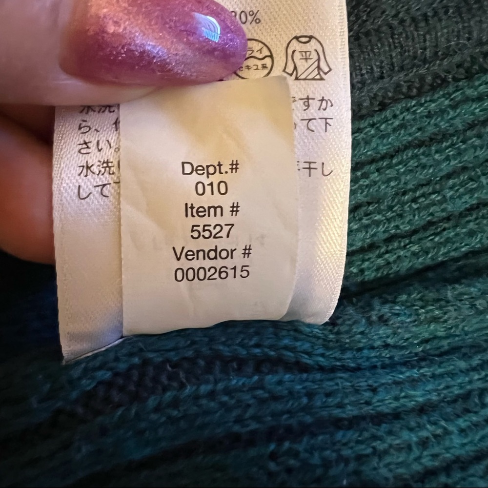 Eddie Bauer Women’s Teal Cable Knit Long Full Zip Sweater. Sz S - Picture 10 of 13